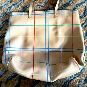 Madewell multi color check large transport tote!